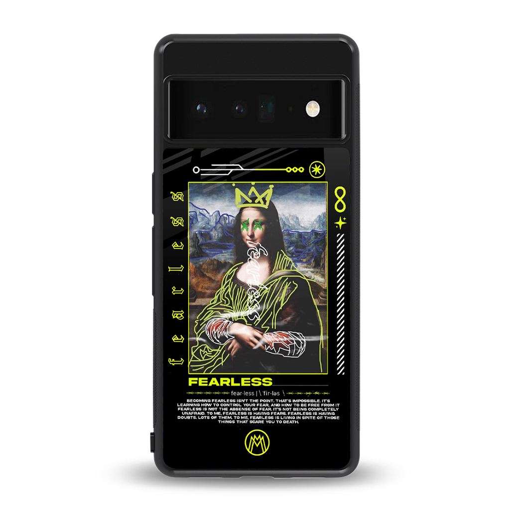 fearless mona lisa back phone cover | glass case for google pixel 6 pro