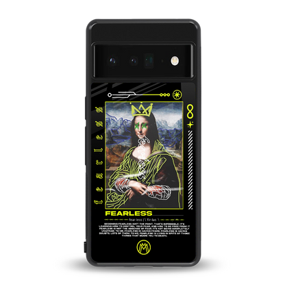 fearless mona lisa back phone cover | glass case for google pixel 6 pro