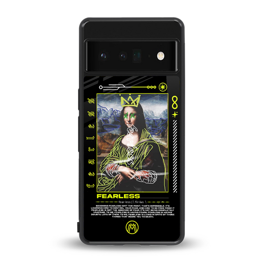 fearless mona lisa back phone cover | glass case for google pixel 6 pro