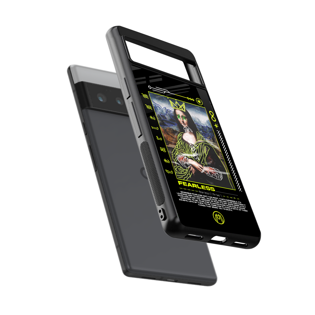 fearless mona lisa back phone cover | glass case for google pixel 6 pro