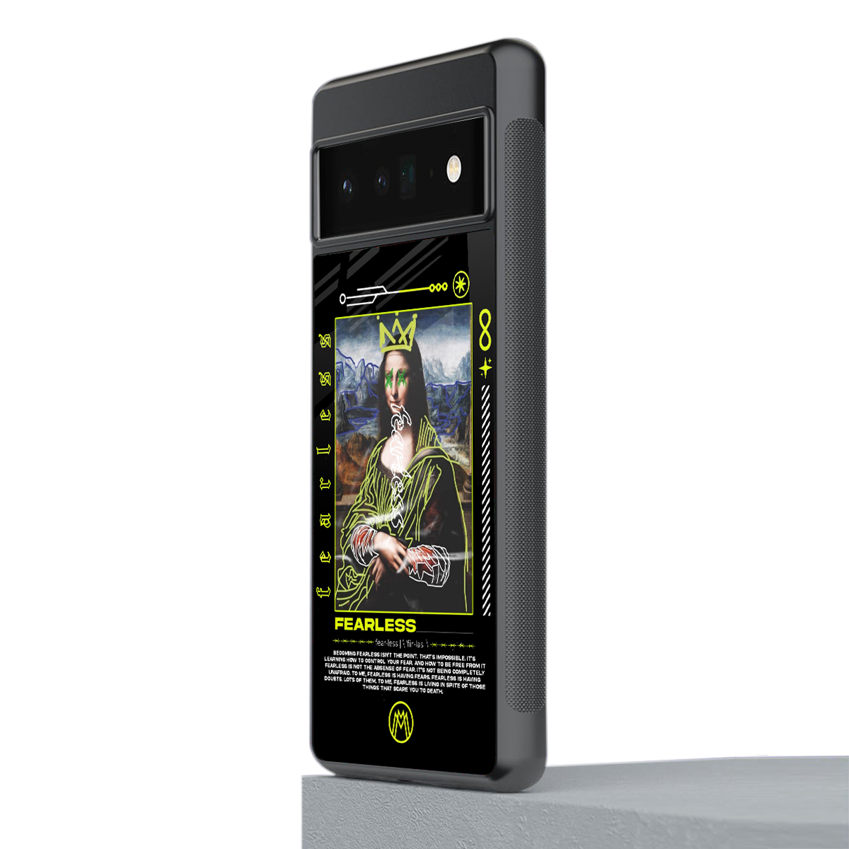 fearless mona lisa back phone cover | glass case for google pixel 6 pro