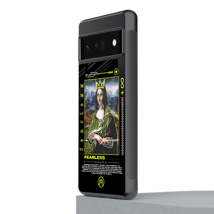 fearless mona lisa back phone cover | glass case for google pixel 6 pro