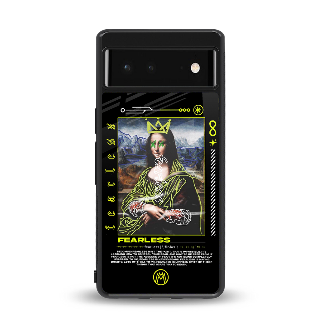 fearless mona lisa back phone cover | glass case for Google Pixel 6A