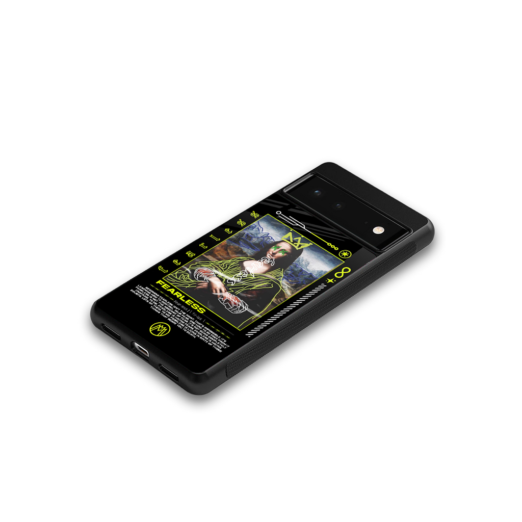 fearless mona lisa back phone cover | glass case for google pixel 6