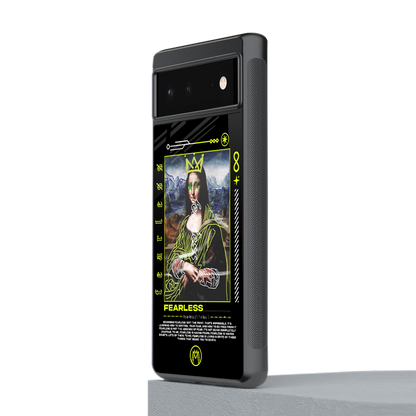 fearless mona lisa back phone cover | glass case for google pixel 6