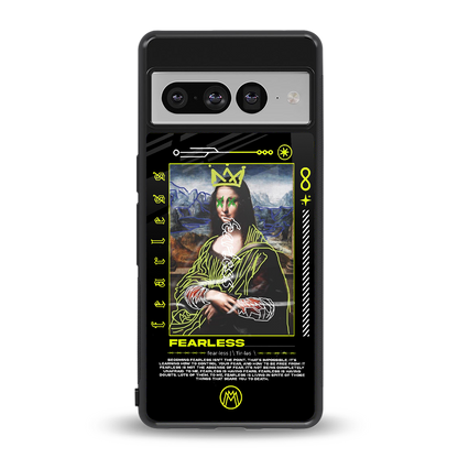 fearless mona lisa back phone cover | glass case for google pixel 7 pro