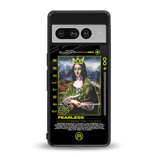fearless mona lisa back phone cover | glass case for google pixel 7 pro