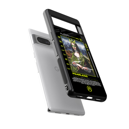 fearless mona lisa back phone cover | glass case for google pixel 7 pro