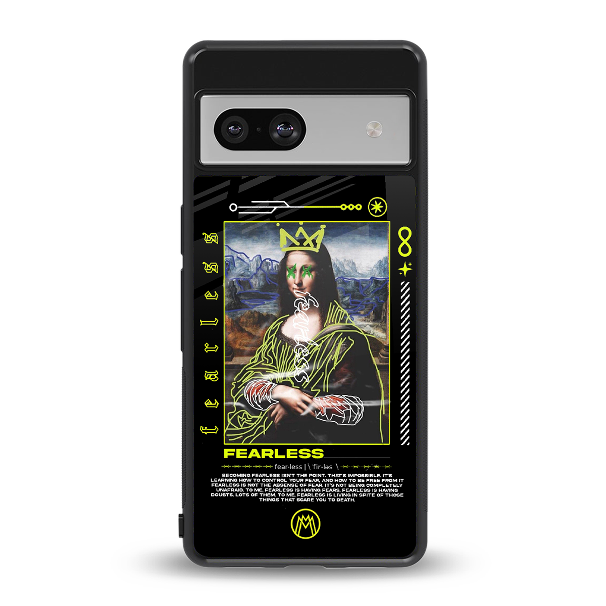 fearless mona lisa back phone cover | glass case for Google Pixel 7