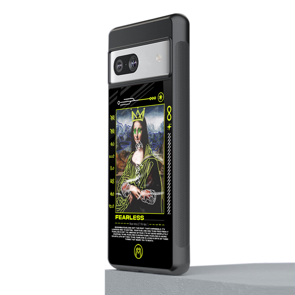 fearless mona lisa back phone cover | glass case for Google Pixel 7