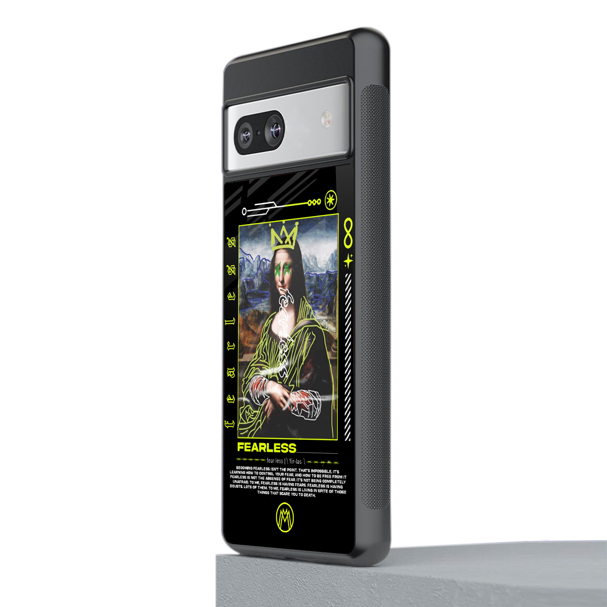 fearless mona lisa back phone cover | glass case for Google Pixel 7A