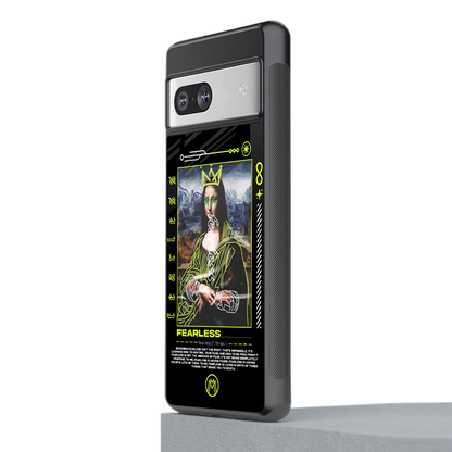 fearless mona lisa back phone cover | glass case for Google Pixel 7A