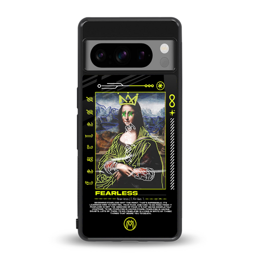 fearless mona lisa back phone cover | glass case for google pixel 8 pro