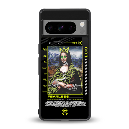fearless mona lisa back phone cover | glass case for google pixel 8 pro