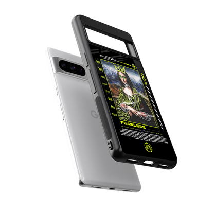 fearless mona lisa back phone cover | glass case for google pixel 8 pro