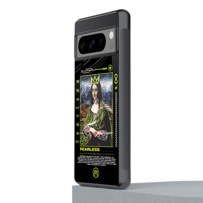 fearless mona lisa back phone cover | glass case for google pixel 8 pro