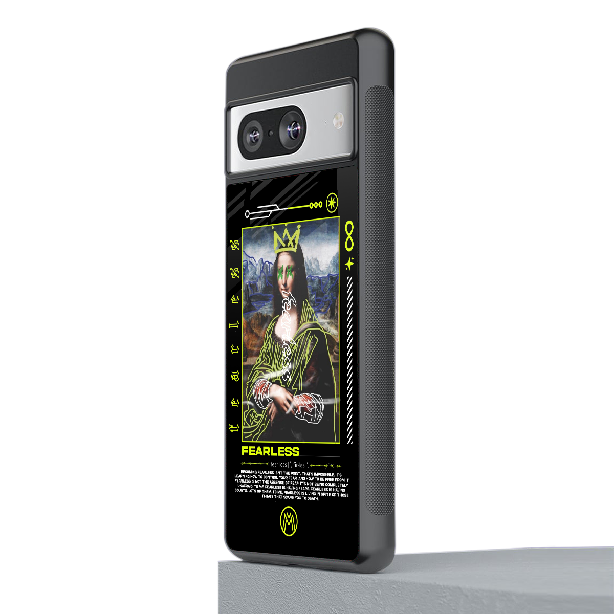 fearless mona lisa back phone cover | glass case for Google Pixel 8