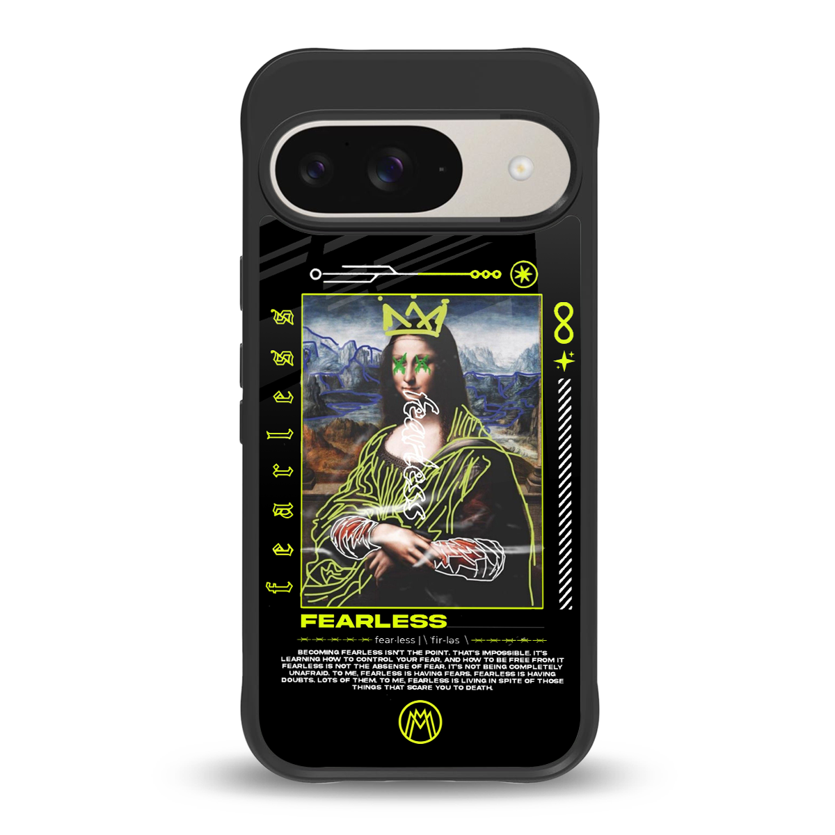 fearless mona lisa back phone cover | glass case for google pixel 9