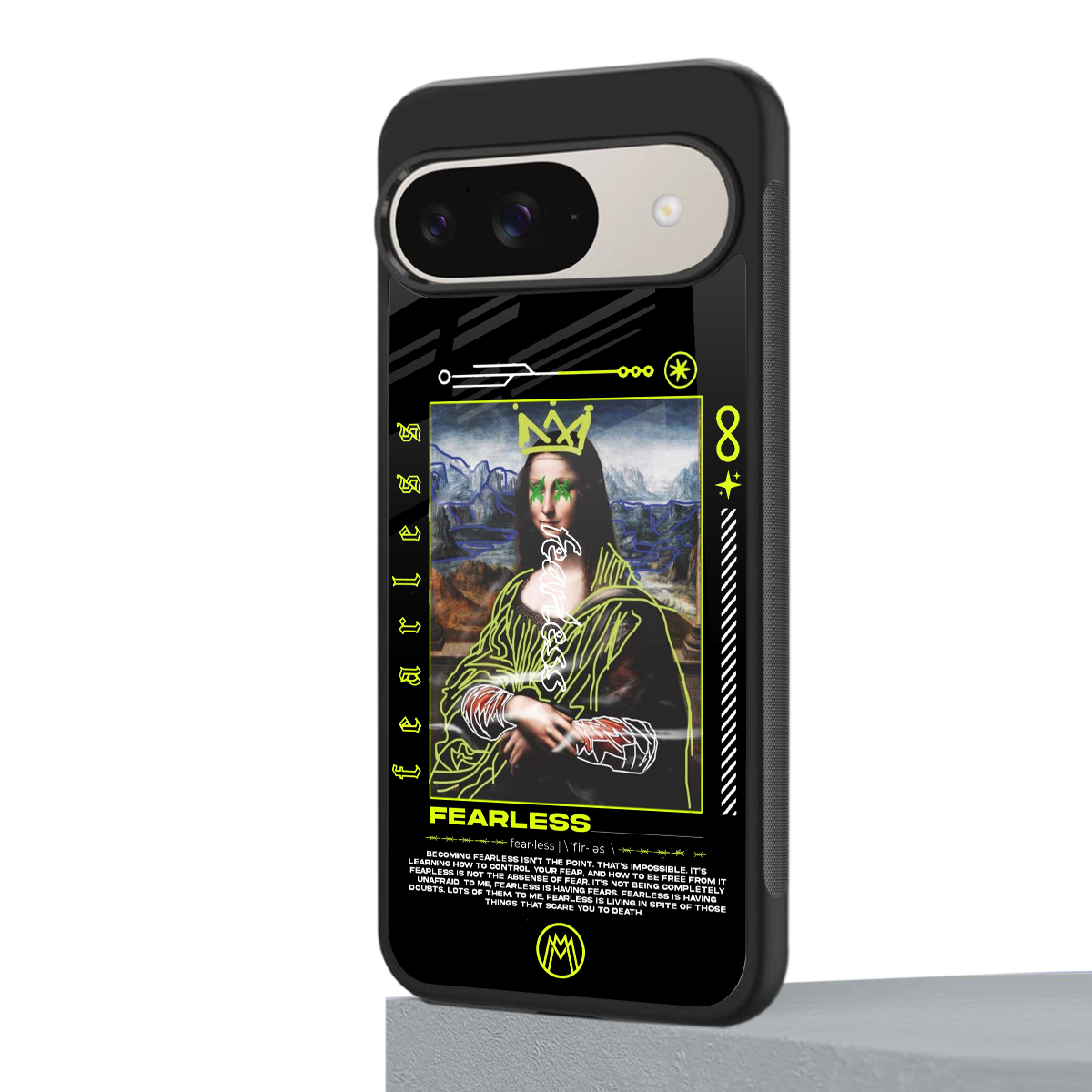 fearless mona lisa back phone cover | glass case for google pixel 9