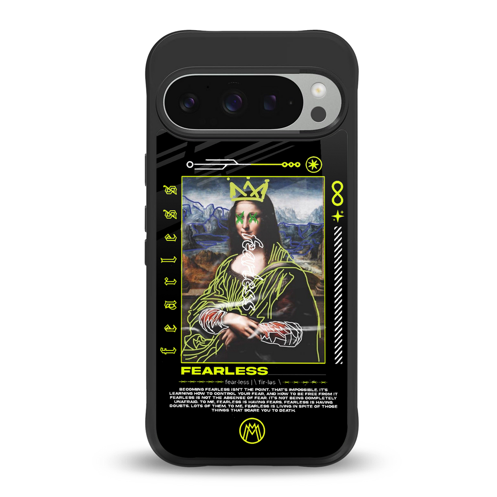 fearless mona lisa back phone cover | glass case for google pixel 9 pro xl