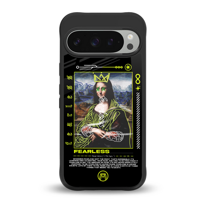 fearless mona lisa back phone cover | glass case for google pixel 9 pro xl