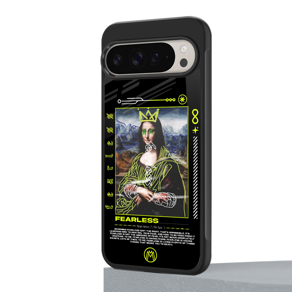 fearless mona lisa back phone cover | glass case for google pixel 9 pro