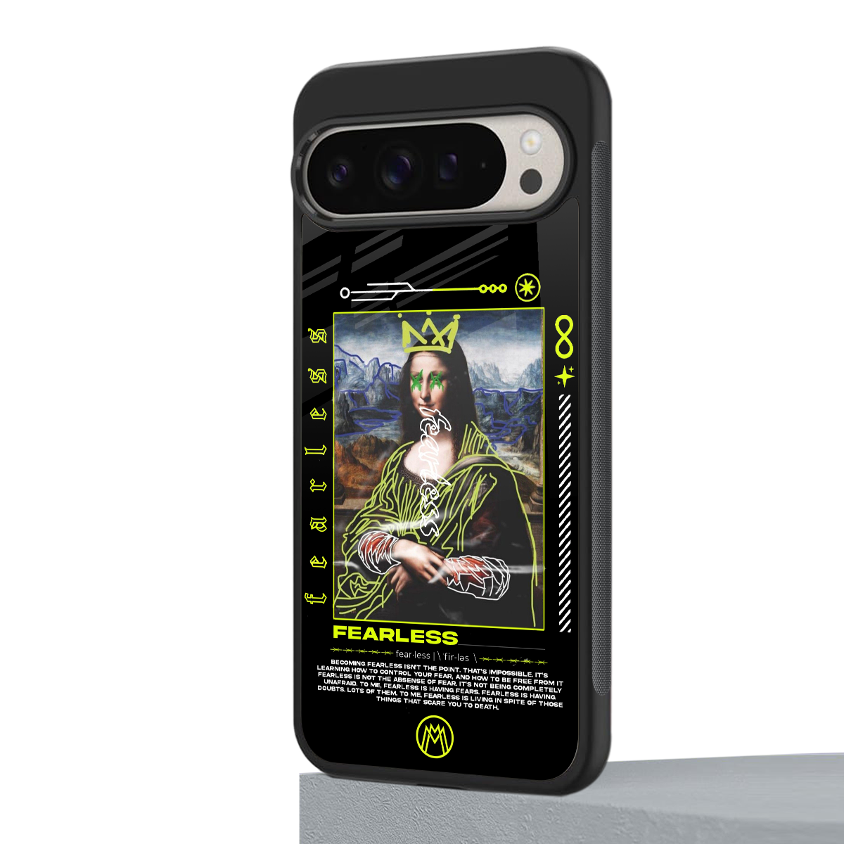fearless mona lisa back phone cover | glass case for google pixel 9 pro xl