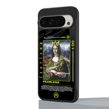 fearless mona lisa back phone cover | glass case for google pixel 9 pro xl