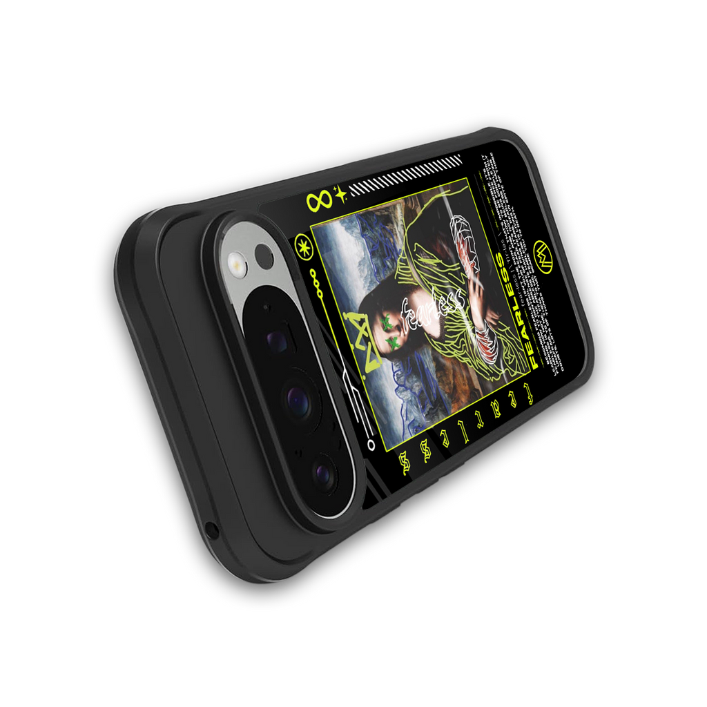 fearless mona lisa back phone cover | glass case for google pixel 9 pro
