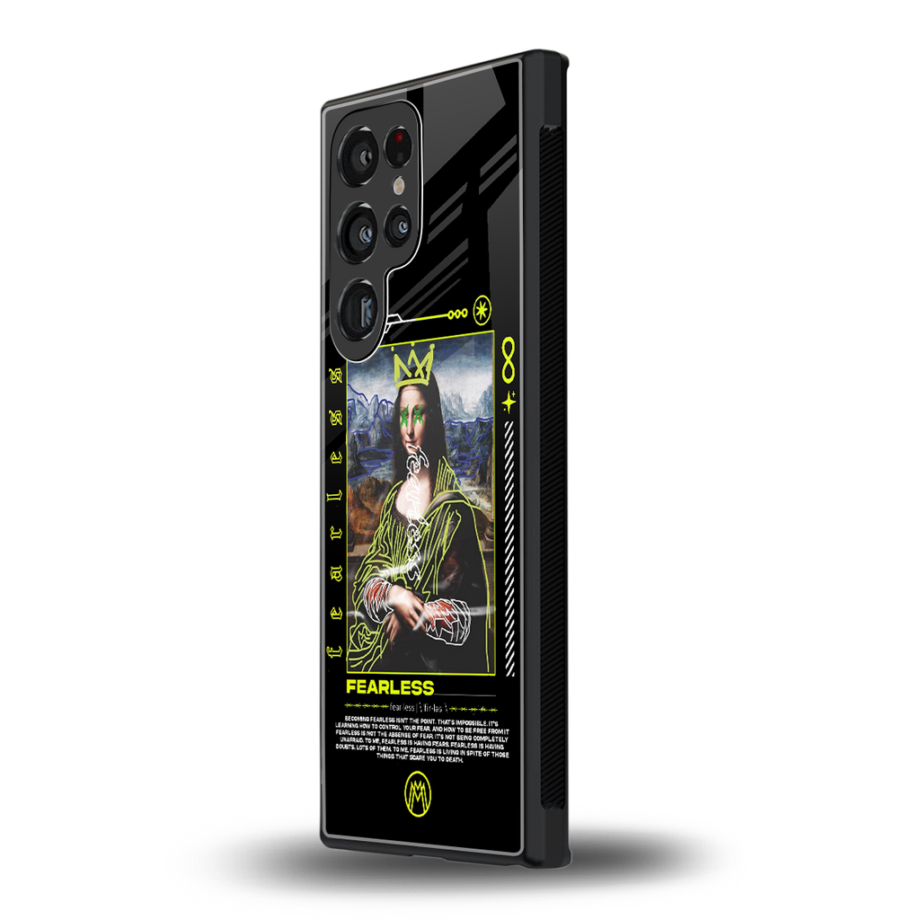 fearless mona lisa back phone cover | glass case for samsung galaxy s23 ultra
