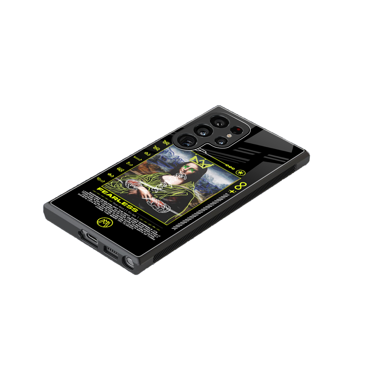 fearless mona lisa back phone cover | glass case for samsung galaxy s23 ultra