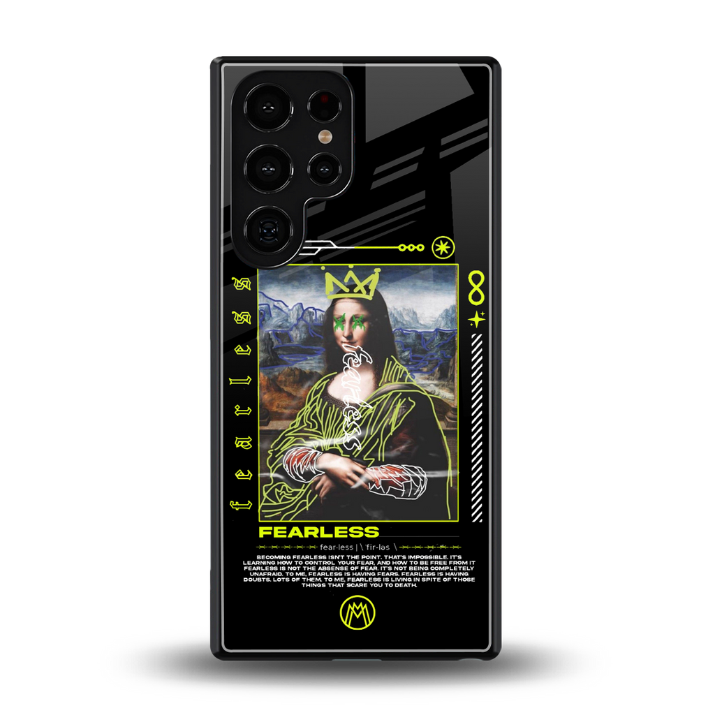 fearless mona lisa back phone cover | glass case for samsung galaxy s25 ultra