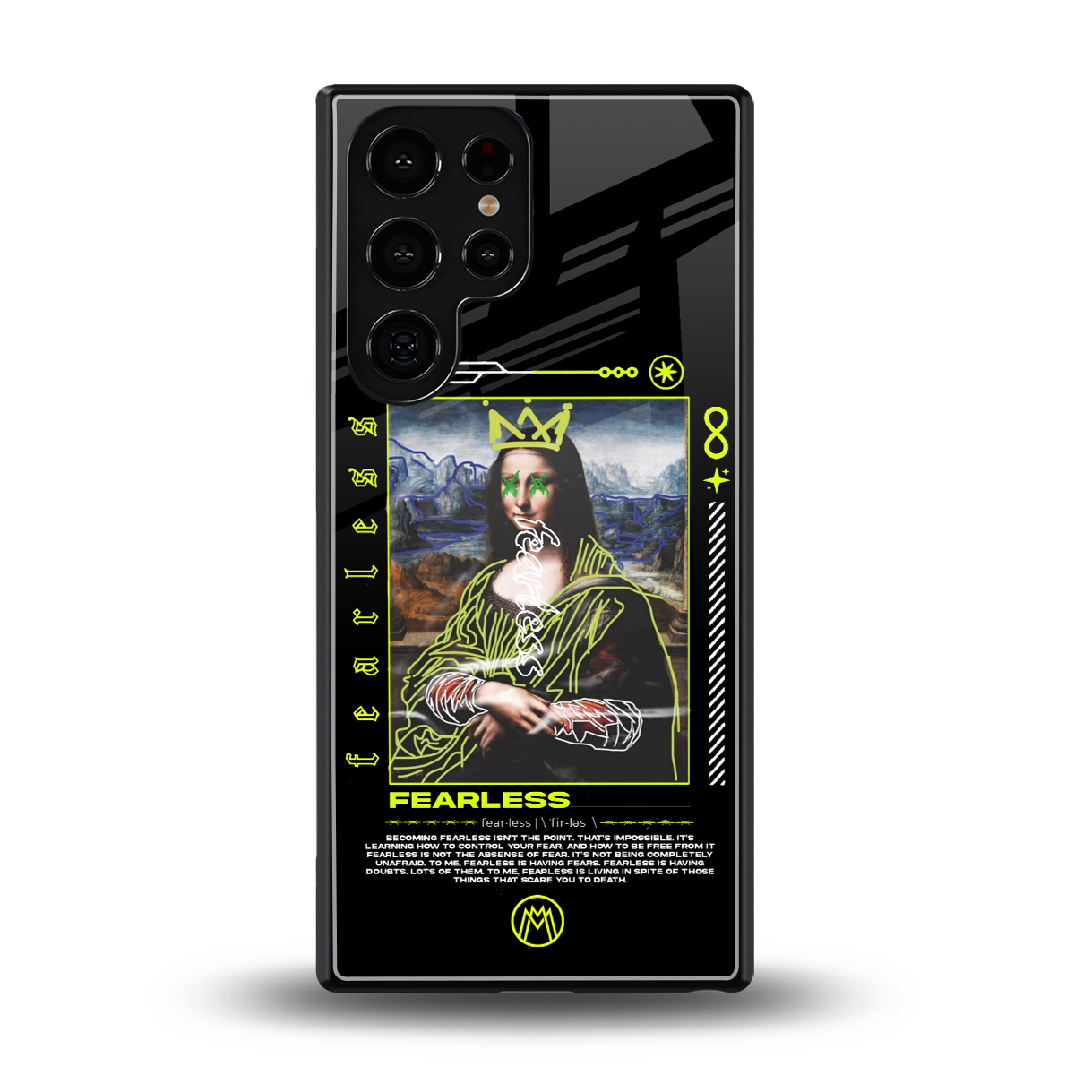 fearless mona lisa back phone cover | glass case for samsung galaxy s25 ultra