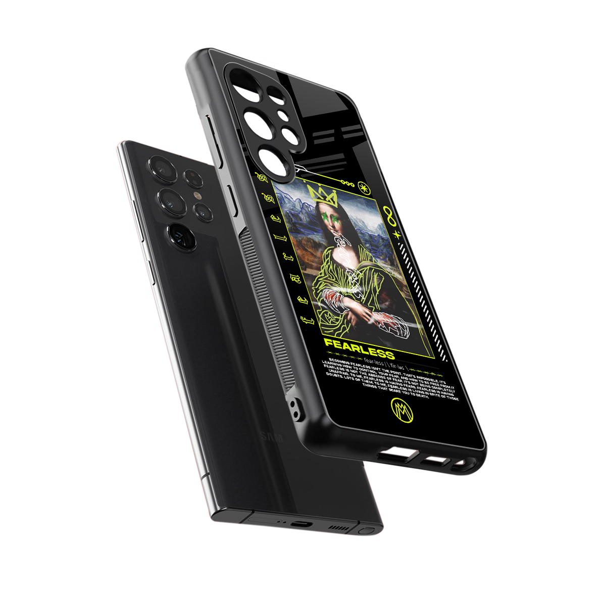 fearless mona lisa back phone cover | glass case for samsung galaxy s25 ultra