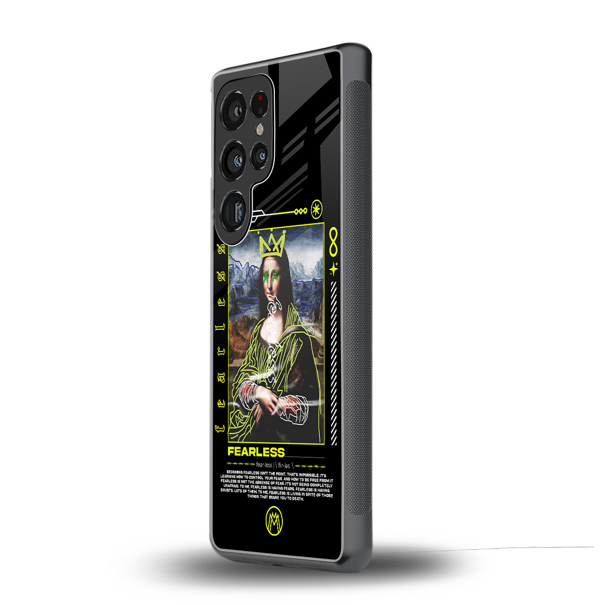 fearless mona lisa back phone cover | glass case for samsung galaxy s25 ultra