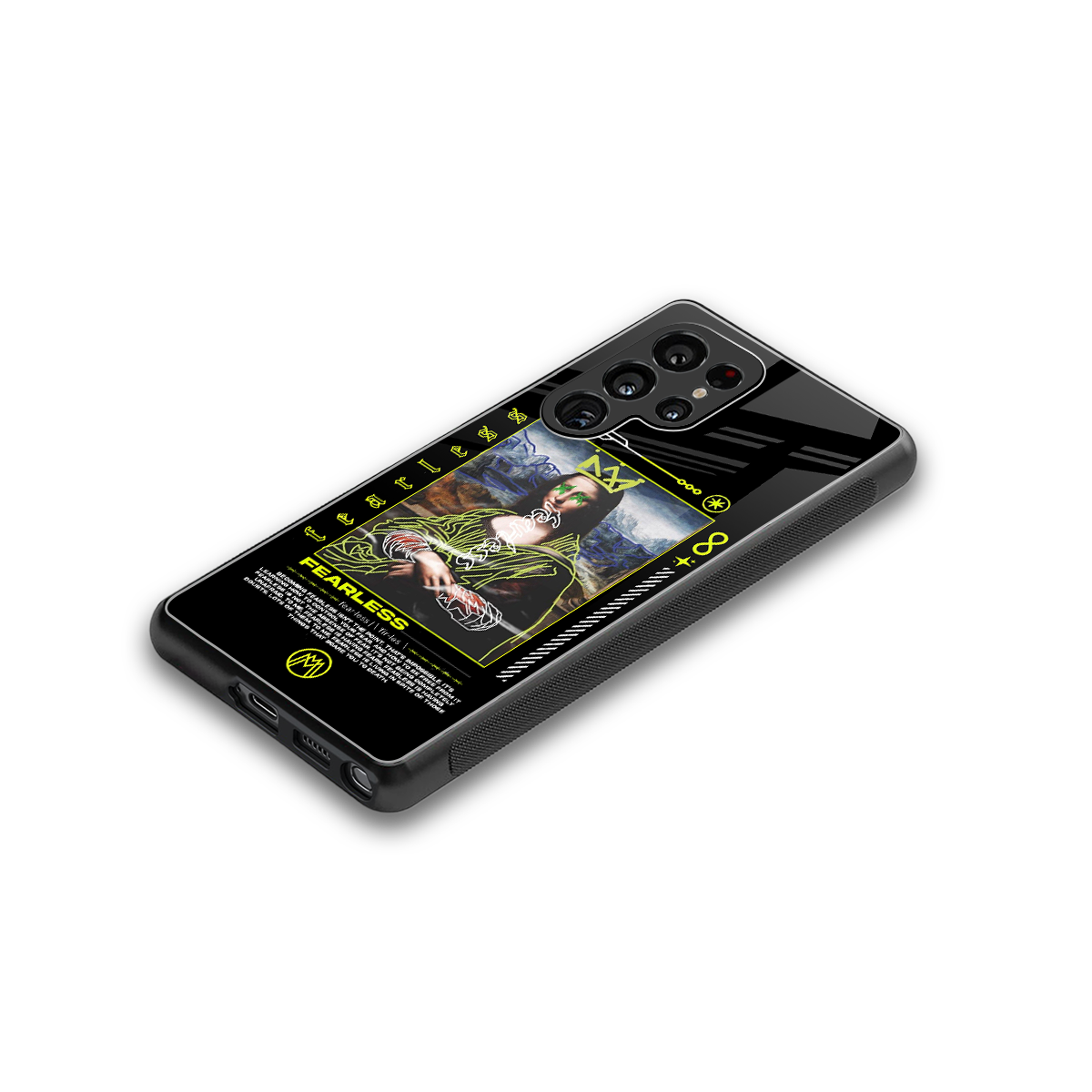 fearless mona lisa back phone cover | glass case for samsung galaxy s25 ultra
