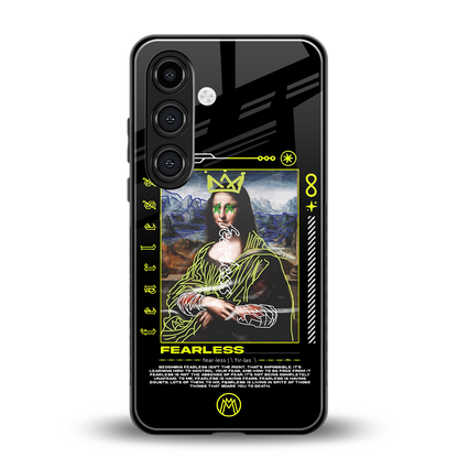 fearless mona lisa back phone cover | glass case for samsung galaxy s23 plus