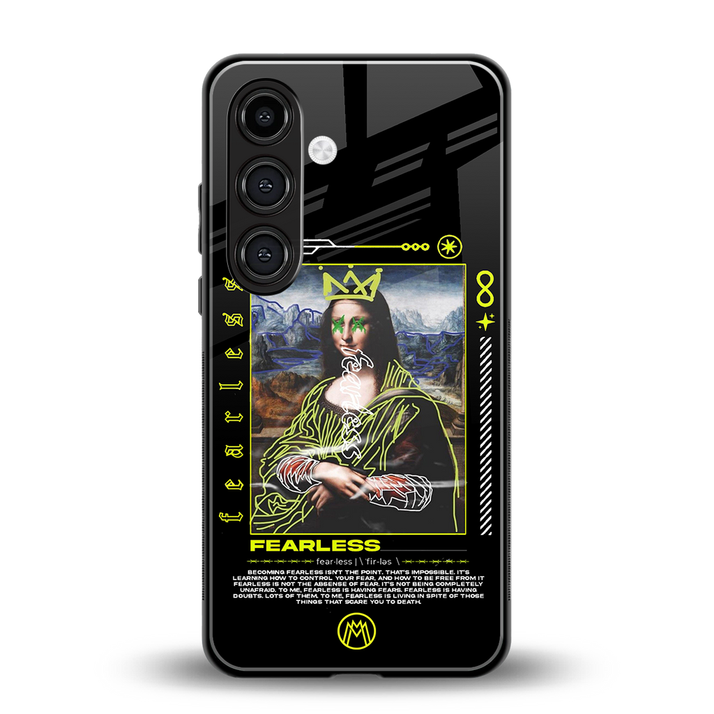 fearless mona lisa back phone cover | glass case for samsung galaxy s24 plus