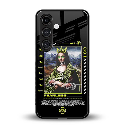 fearless mona lisa back phone cover | glass case for samsung galaxy s24 fe