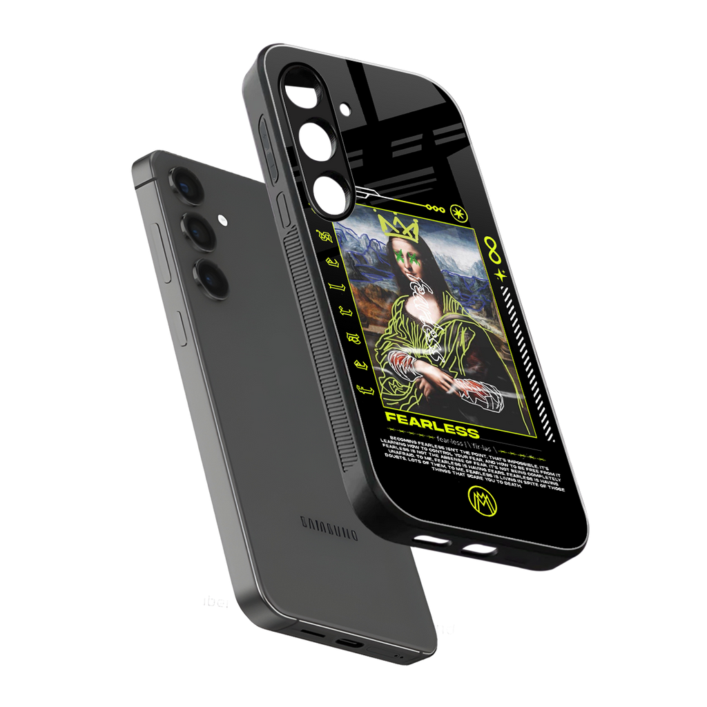 fearless mona lisa back phone cover | glass case for samsung galaxy s24