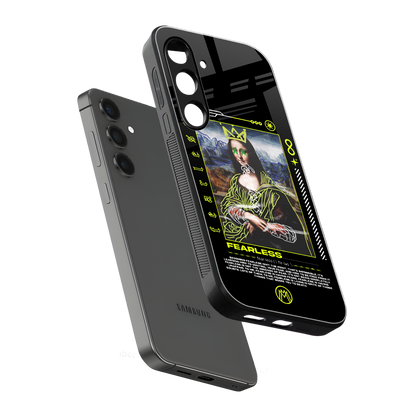 fearless mona lisa back phone cover | glass case for samsung galaxy s24 fe