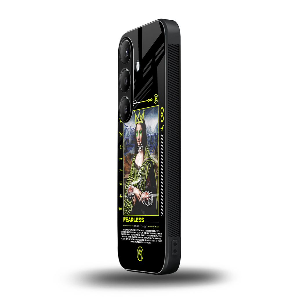 fearless mona lisa back phone cover | glass case for samsung galaxy s24 plus