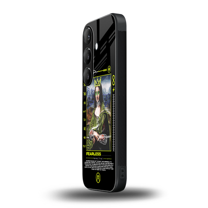 fearless mona lisa back phone cover | glass case for samsung galaxy s24 fe