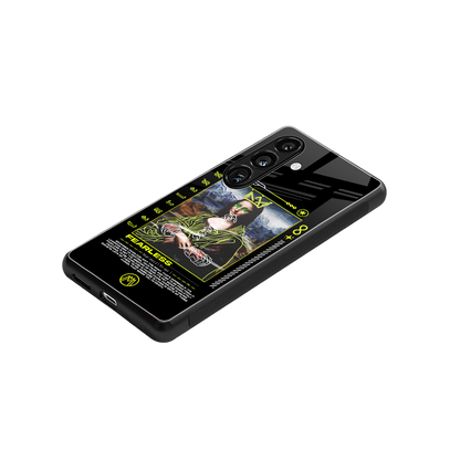 fearless mona lisa back phone cover | glass case for samsung galaxy s24 plus