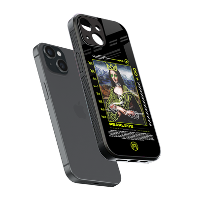 fearless mona lisa back phone cover | glass case for iphone 15