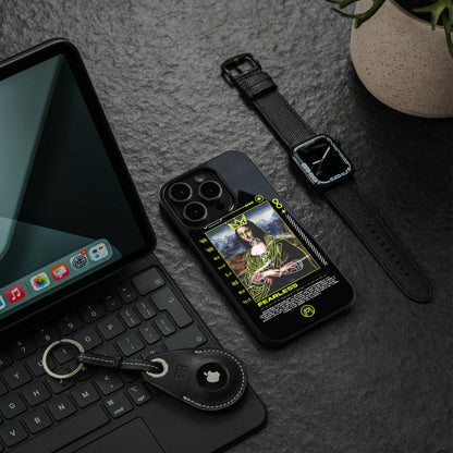 fearless mona lisa back phone cover | glass case for iphone 15 pro