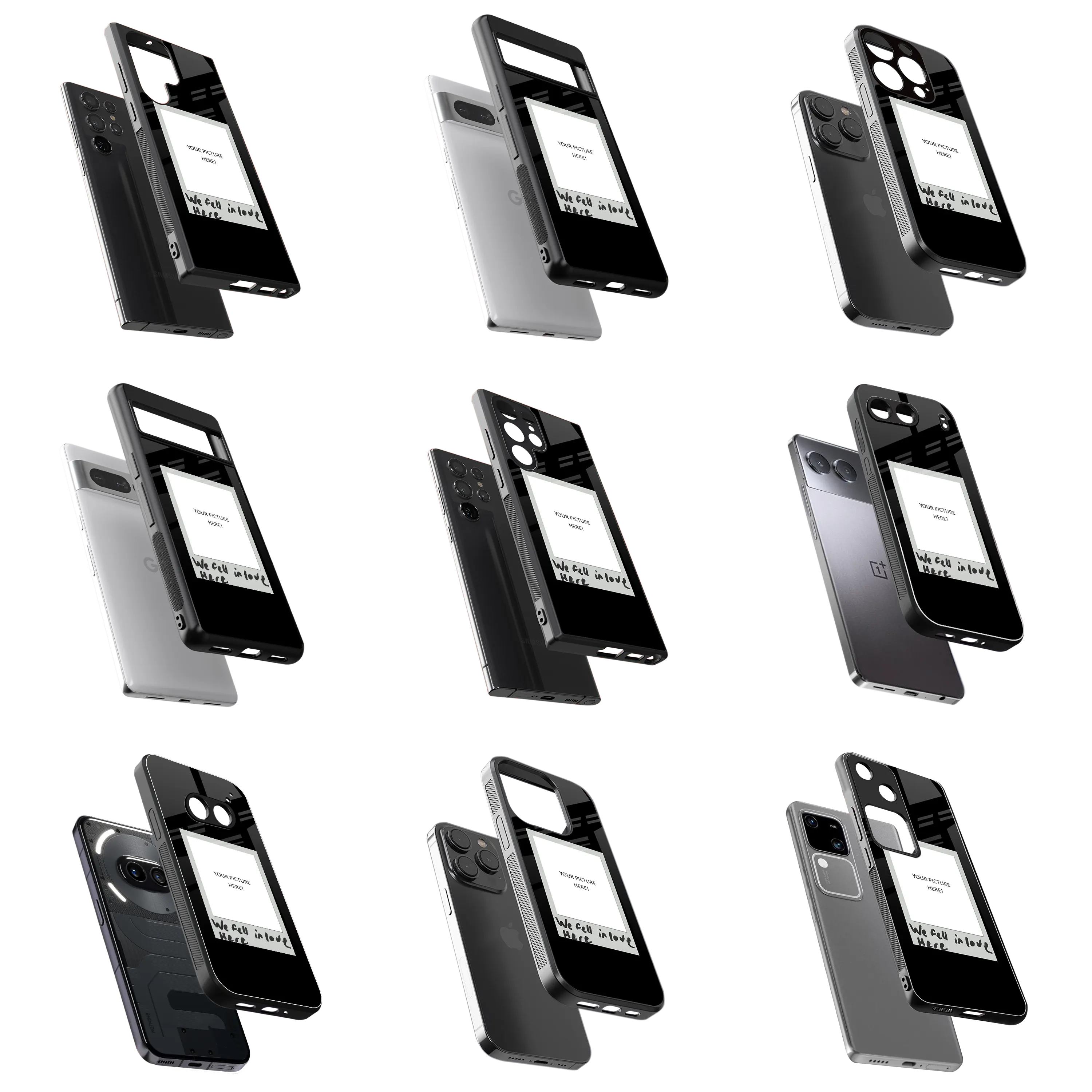 Polaroid Personalised Glass Phone Case