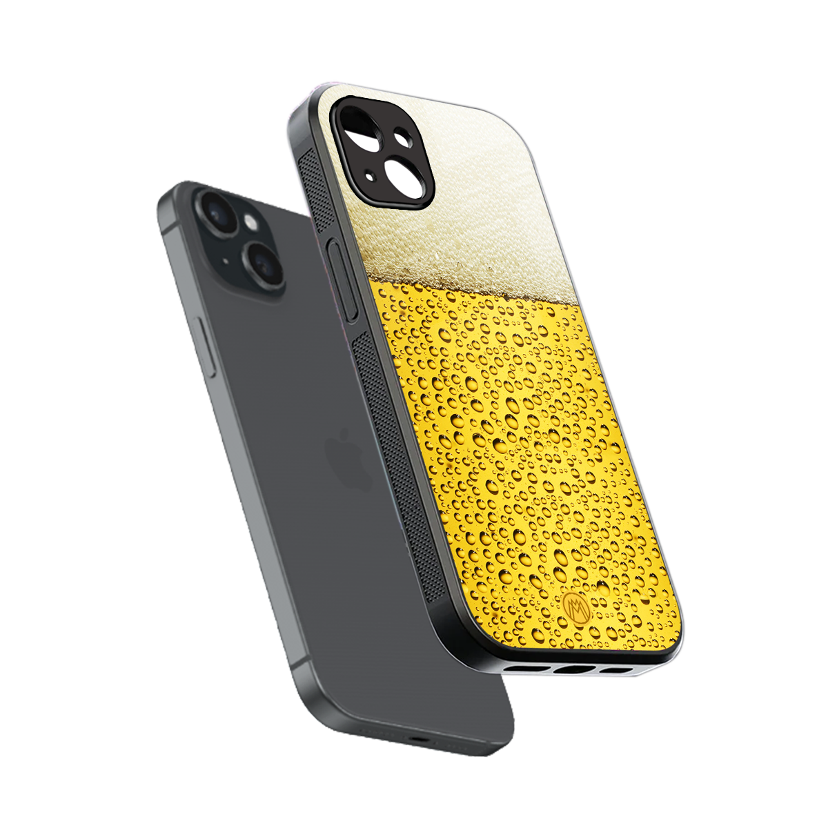 fizzy beer back phone cover | glass case for iphone 15 plus