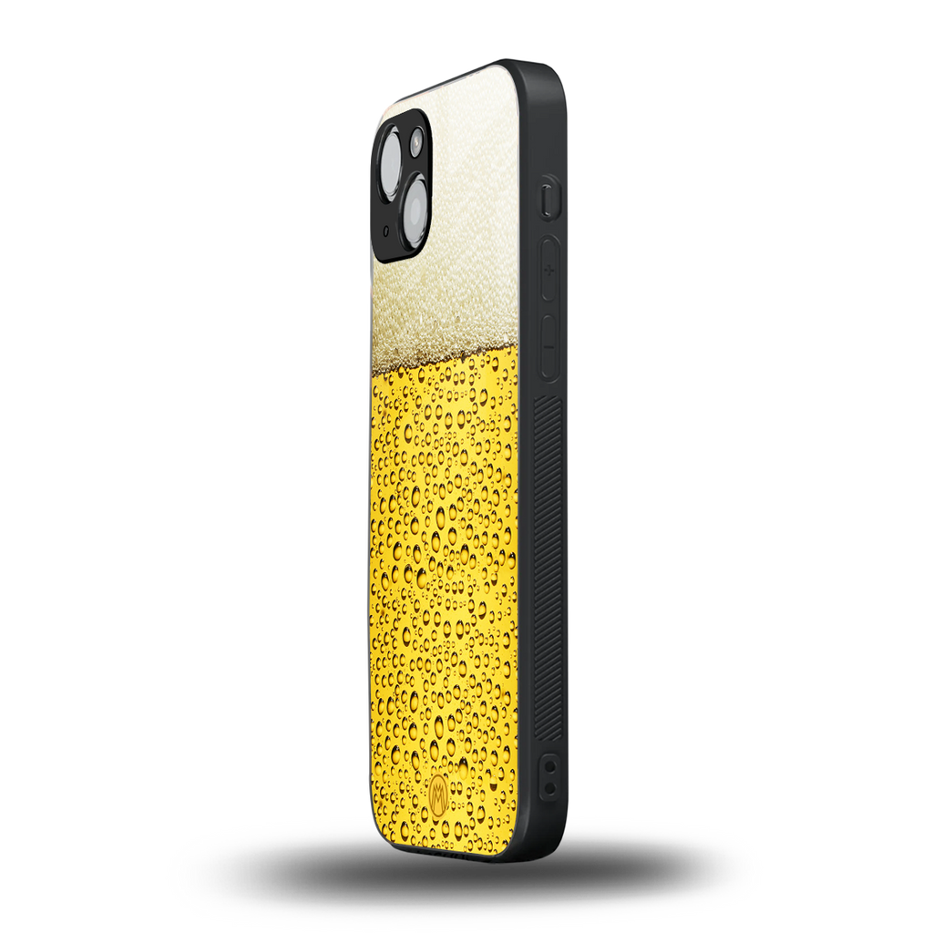 fizzy beer back phone cover | glass case for iphone 14 plus