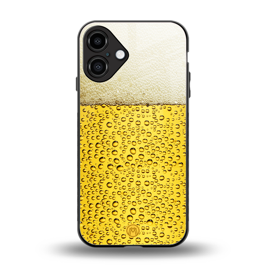 fizzy beer back phone cover | glass case for iphone 16 plus